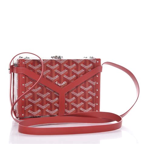 GOYARD Goyardine Minaudiere Trunk Bag Red 